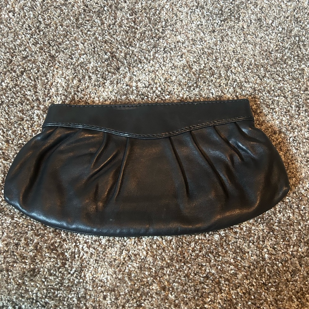 Gianni Bini black Leather Clutch Bag - Picture 2 of 5